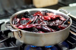 softening the chiles