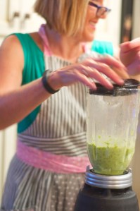 Blending the vinaigrette