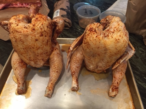 Prepped chickens